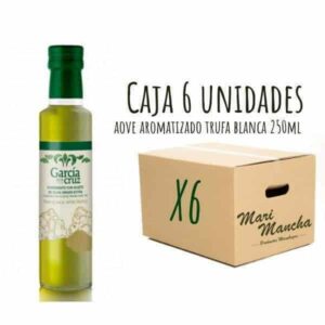 caja 6 unidades aceite de oliva aromatizado con trufa blanca